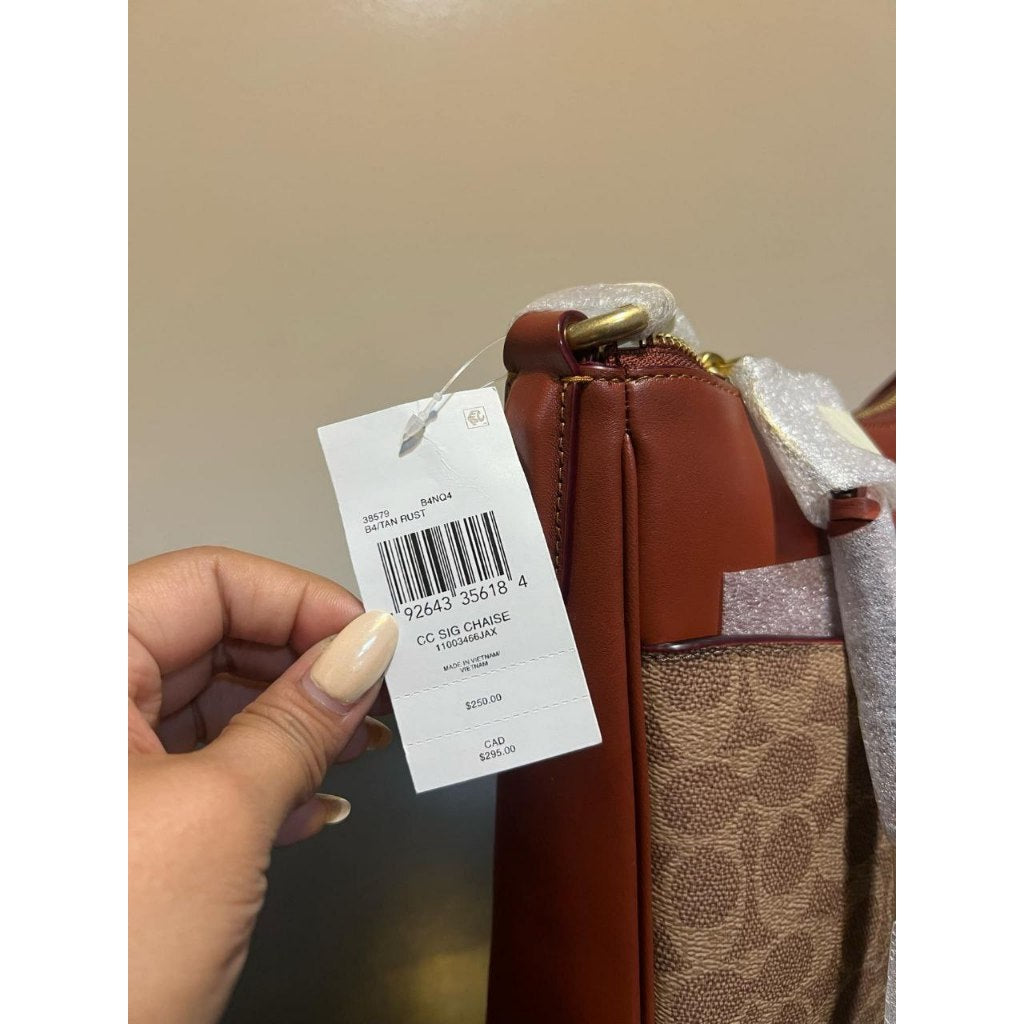 ORIG & IMPORTED CCH Retail Chaise Crossbody Bag In Signature Canvas Brown Tan