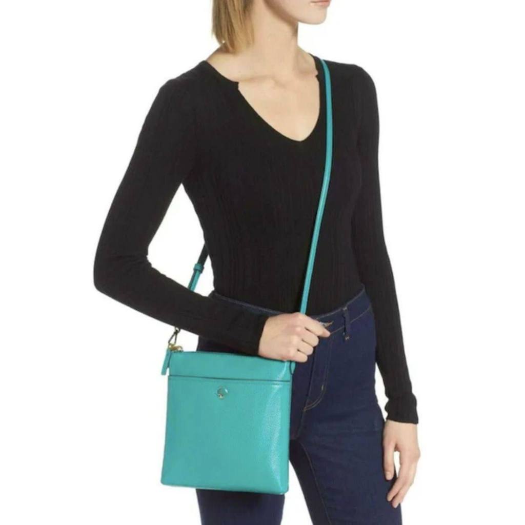 ORIG & IMPORTED KS Polly Small Swing Pack Fiji Green Leather Bag