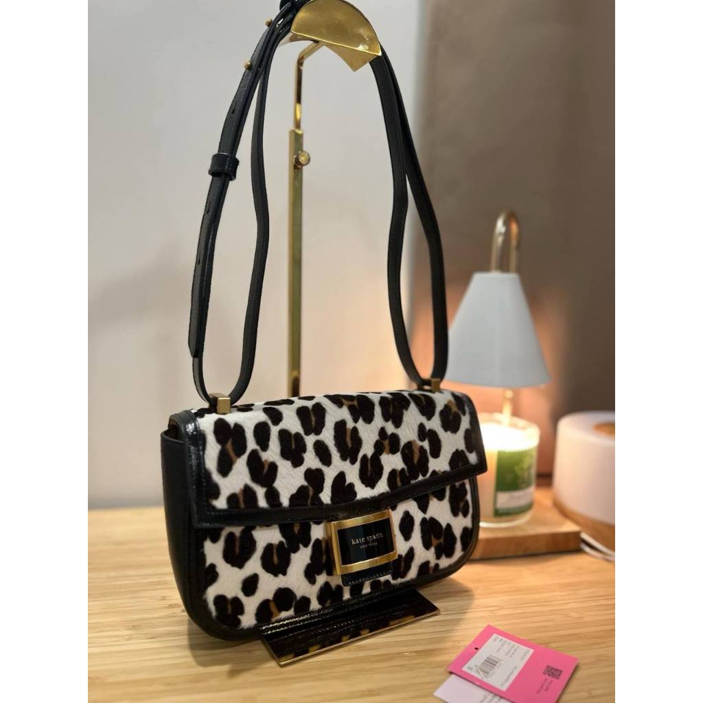 ORIG PRELOVED  Retail KS Katy Leopard Medium Convertible Shoulder Bag