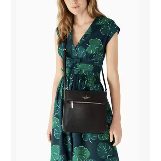 ORIG & IMPORTED KS Sadie North South Crossbody Bag in Black & Taupe