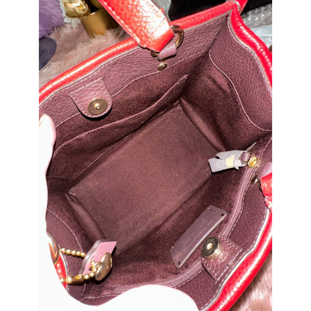 ORIG & IMPORTED CCH Dempsey Tote Bag 22 With Heart Charm Red Bag