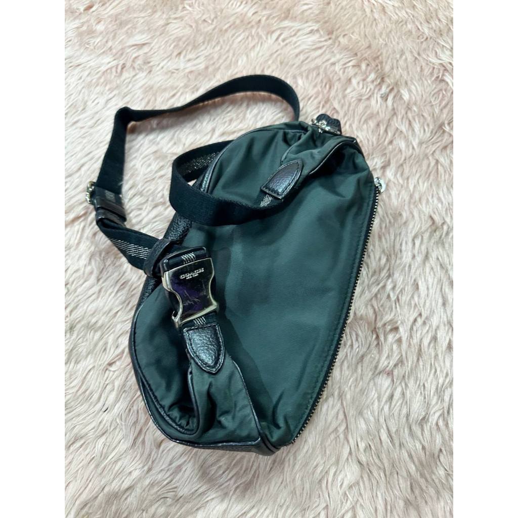 ORIG Preloved CCH Court Belt Black Green Bag Nylon