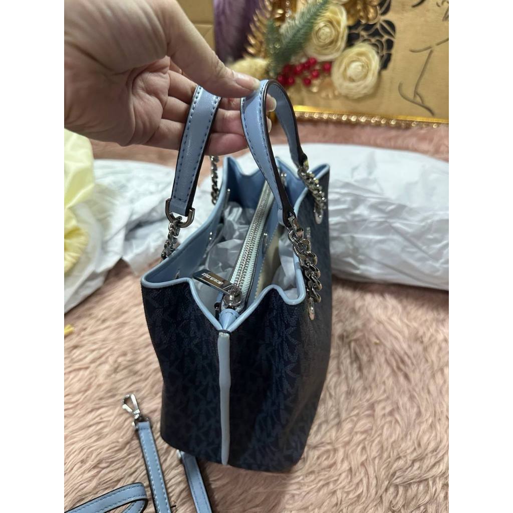 ORIG Preloved MK Teagan Small Crossbody Small Blue Bag