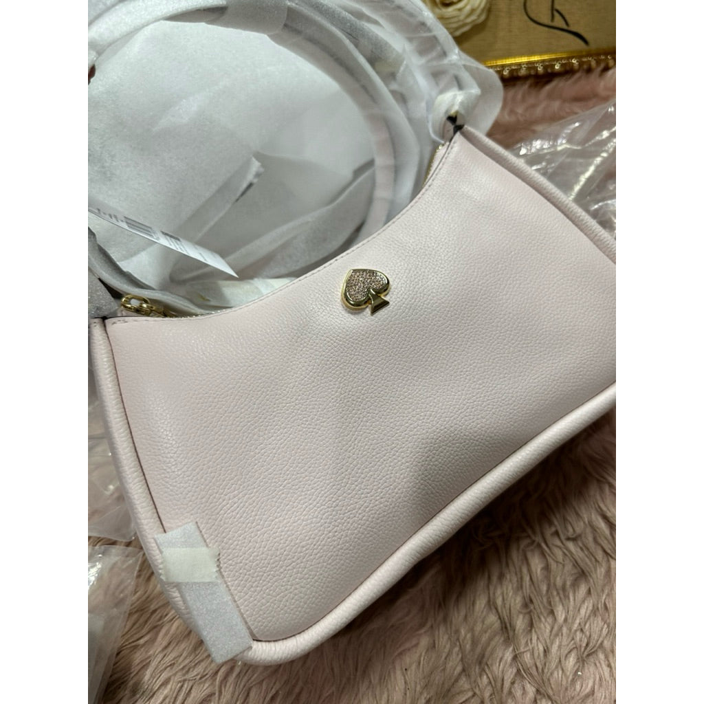 ORIG & IMPORTED KS Kayla Embellished Spade Convertible Shoulder Bag Light Pink