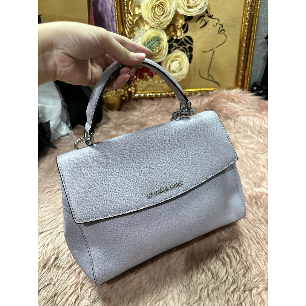 ORIG Preloved MK Grey Medium Ava Top Handle Bag