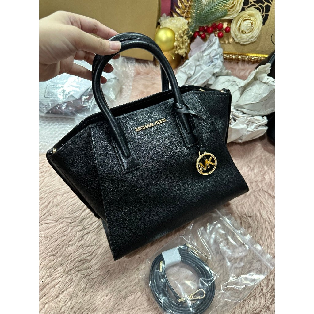 ORIG Preloved MK Avril Small Satchel Black Bag