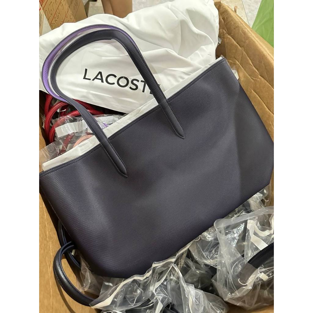 ORIG & IMPORTED LCT Anna Reversible Large Tote Bag With Pouch Purple