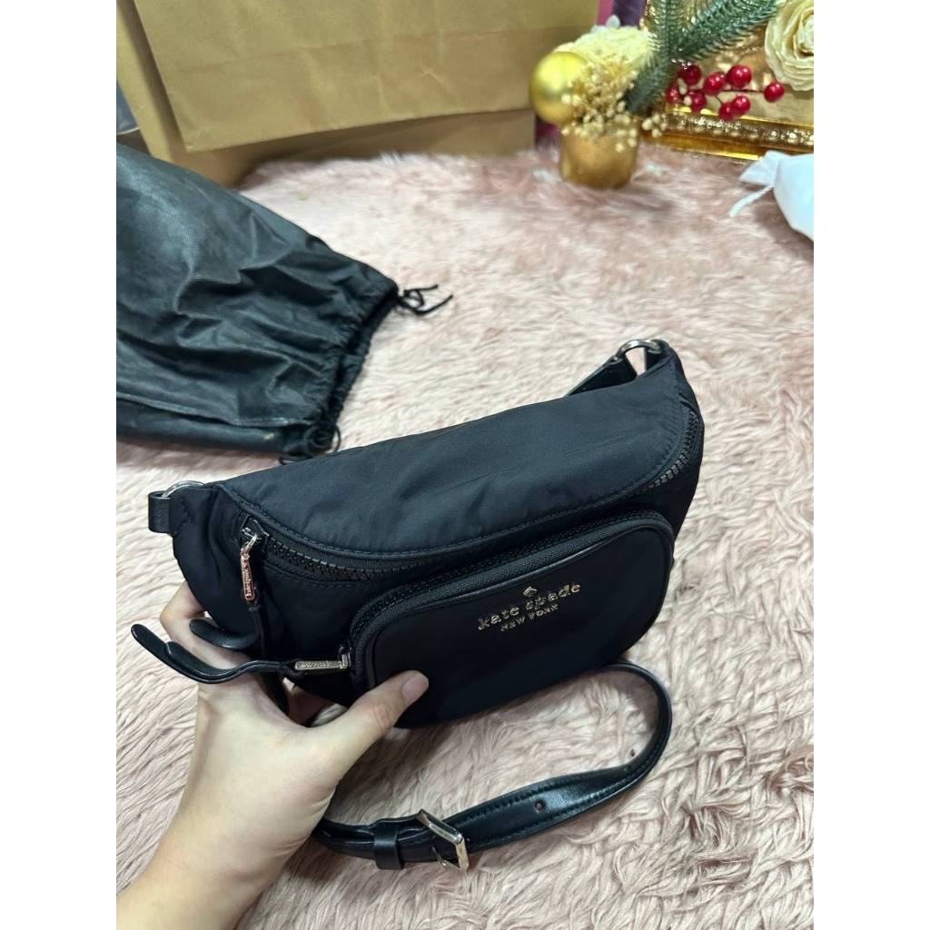 ORIG Preloved KS Dorien Nylon Small Belt Bag Black