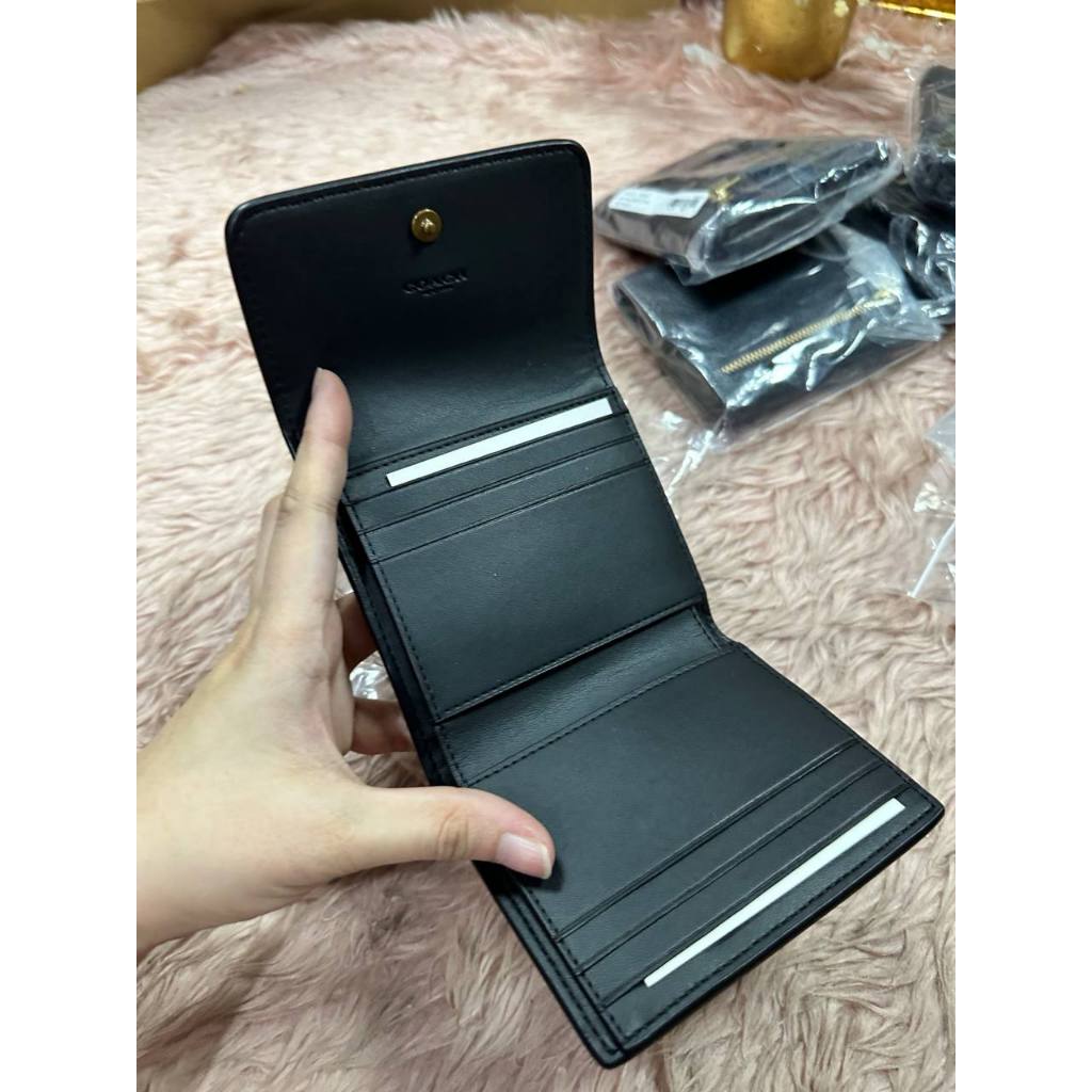 ORIG & IMPORTED CCH Retail Mila Small Flap Trifold Black/Beige/Taupe/Brown Wallet