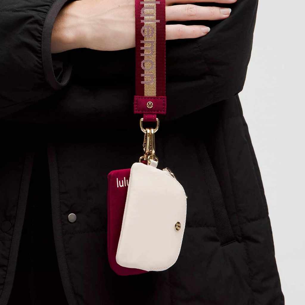 ORIG & IMPORTED Lululemon Dual Pouch Wristlet Small Wallet Keychain