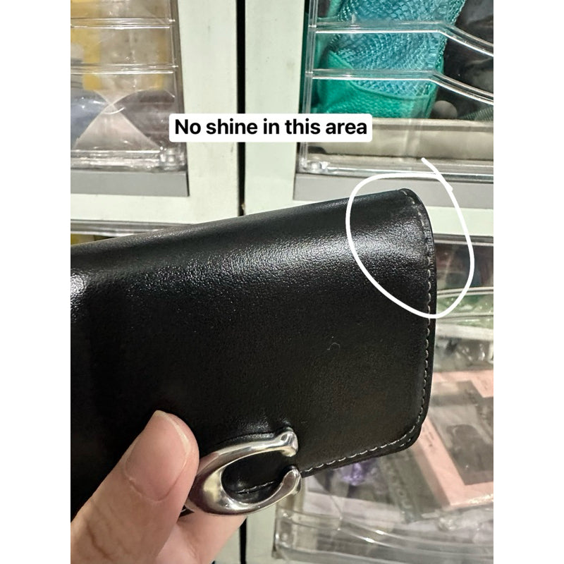 ORIGINAL & IMPORTED COACH Retail Bandit Card Case Small Flap Wallet in Brown and Green