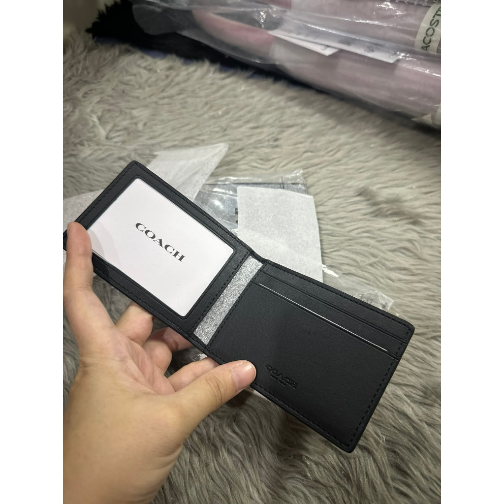 ORIG & IMPORTED CCH Compact Small Slim Bifold Men's Wallet Black