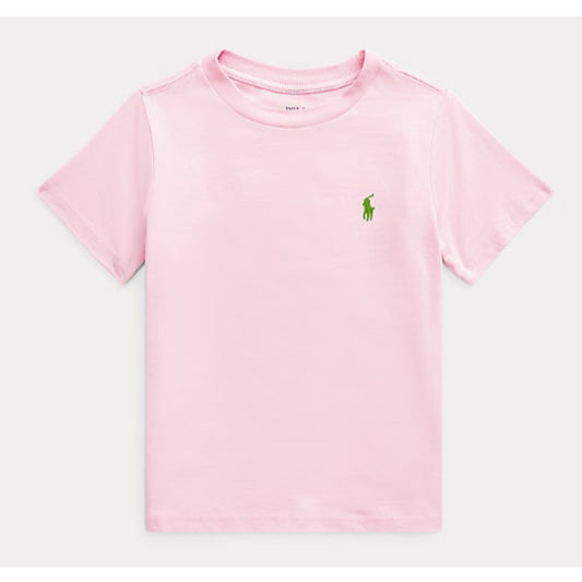 ORIG & IMPORTED Ralph RL Cotton Jersey Crewneck Tee in Garden Pink Kids