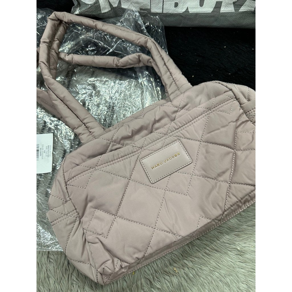 ORIG & IMPORTED MJ Quilted Nylon Small Weekender Travel Baby Bag Bark Pink