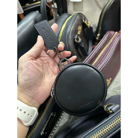 ORIG & IMPORTED CCH Round Coin Purse Bag Charm Men black wallet