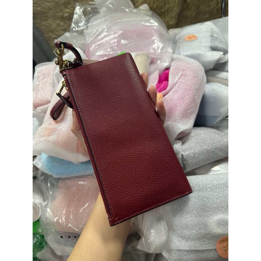 ORIG & IMPORTED CCH RARE Retail Double Zip Long Phone Wallet Phone Wristlet Cherry Red