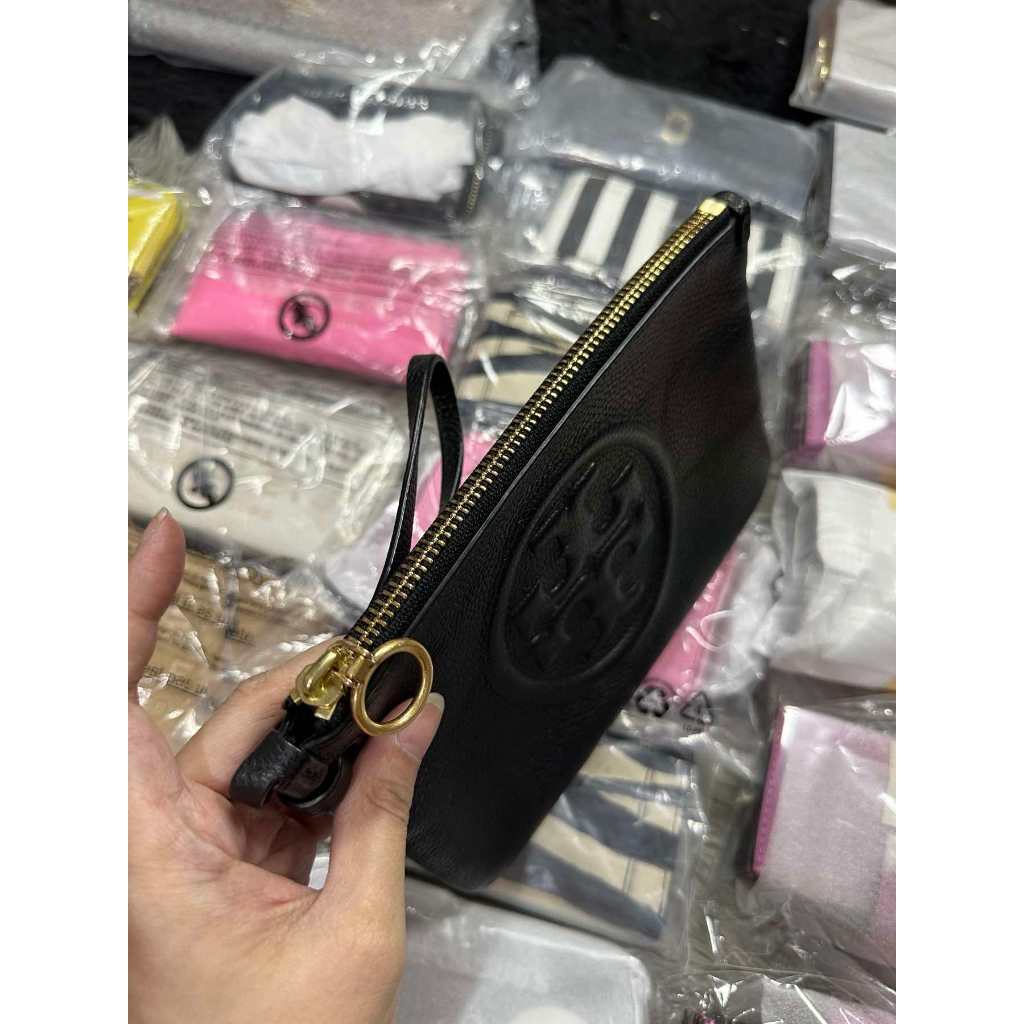 ORIG Preloved TB Perry Bombe Large Wristlet Black