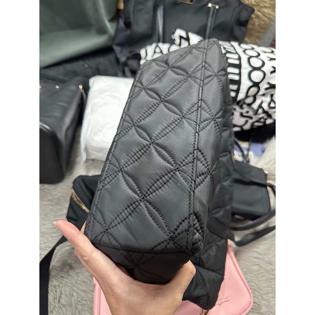ORIG Preloved KS Chelsea Medium Satchel Nylon Black Bag
