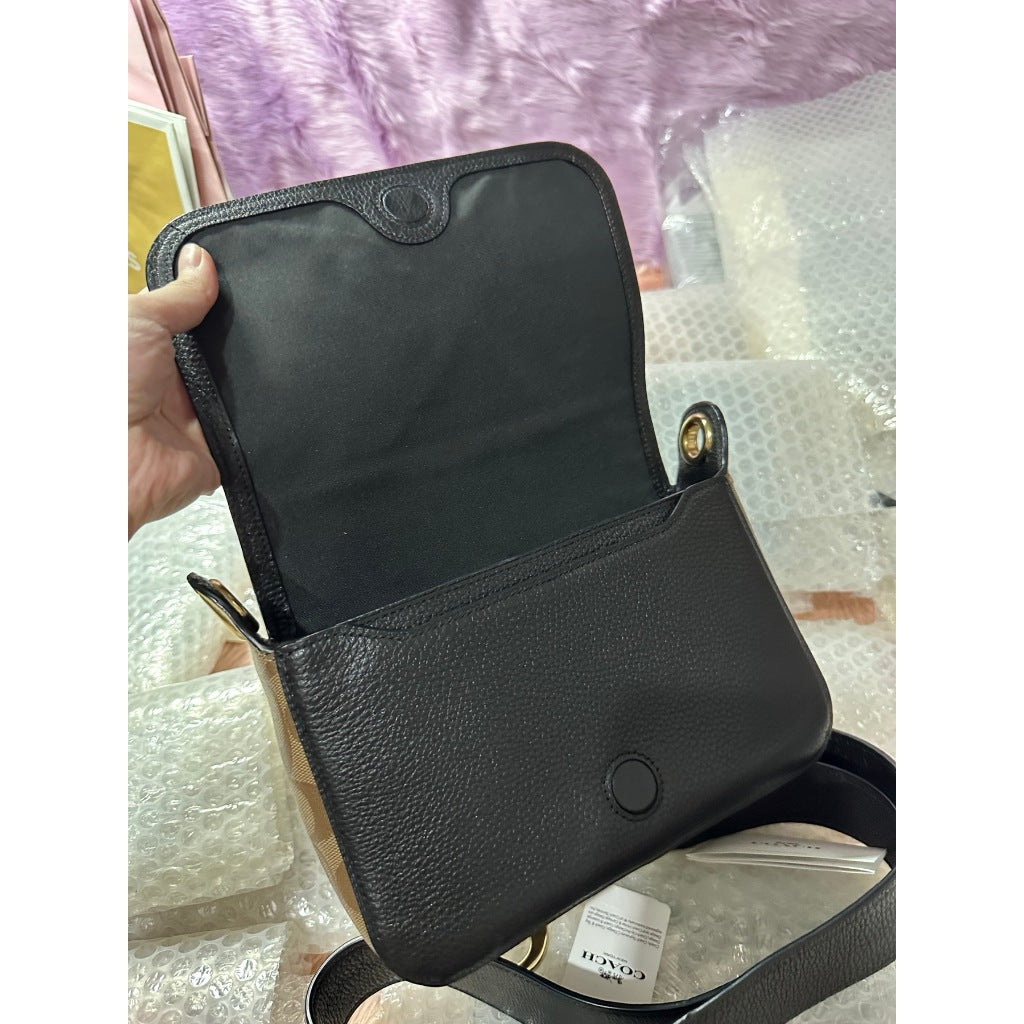 ORIG Preloved CCH RARE Small Jes Messenger Flap Black Bag
