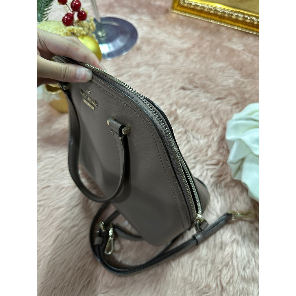 ORIG Preloved KS Patterson Drive Small Dome Satchel Brown Bag