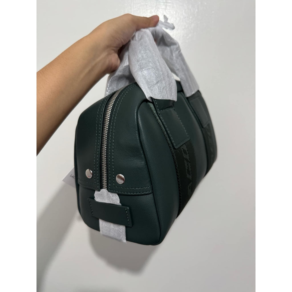 ORIG & IMPORTED LCT Unisex Contrast Inscriptions Gym Green Duffle Satchel Bag