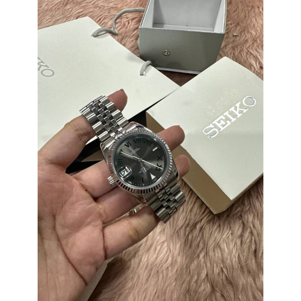 ORIG & IMPORTED Preloved Seiko Datejust Mod Sunburst Grey Watch