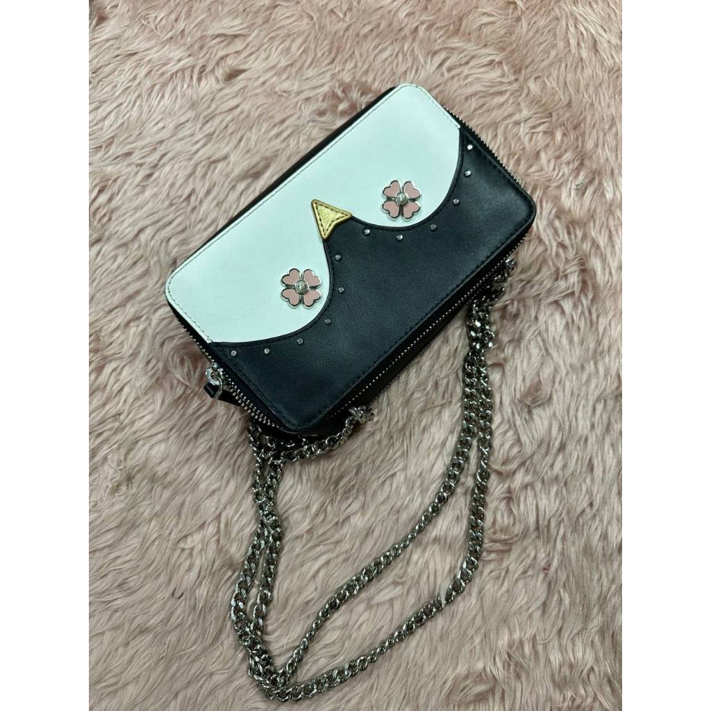 ORIG & IMPORTED Preloved KS Penguin Frosty Chain Double Zip Crossbody Small Bag
