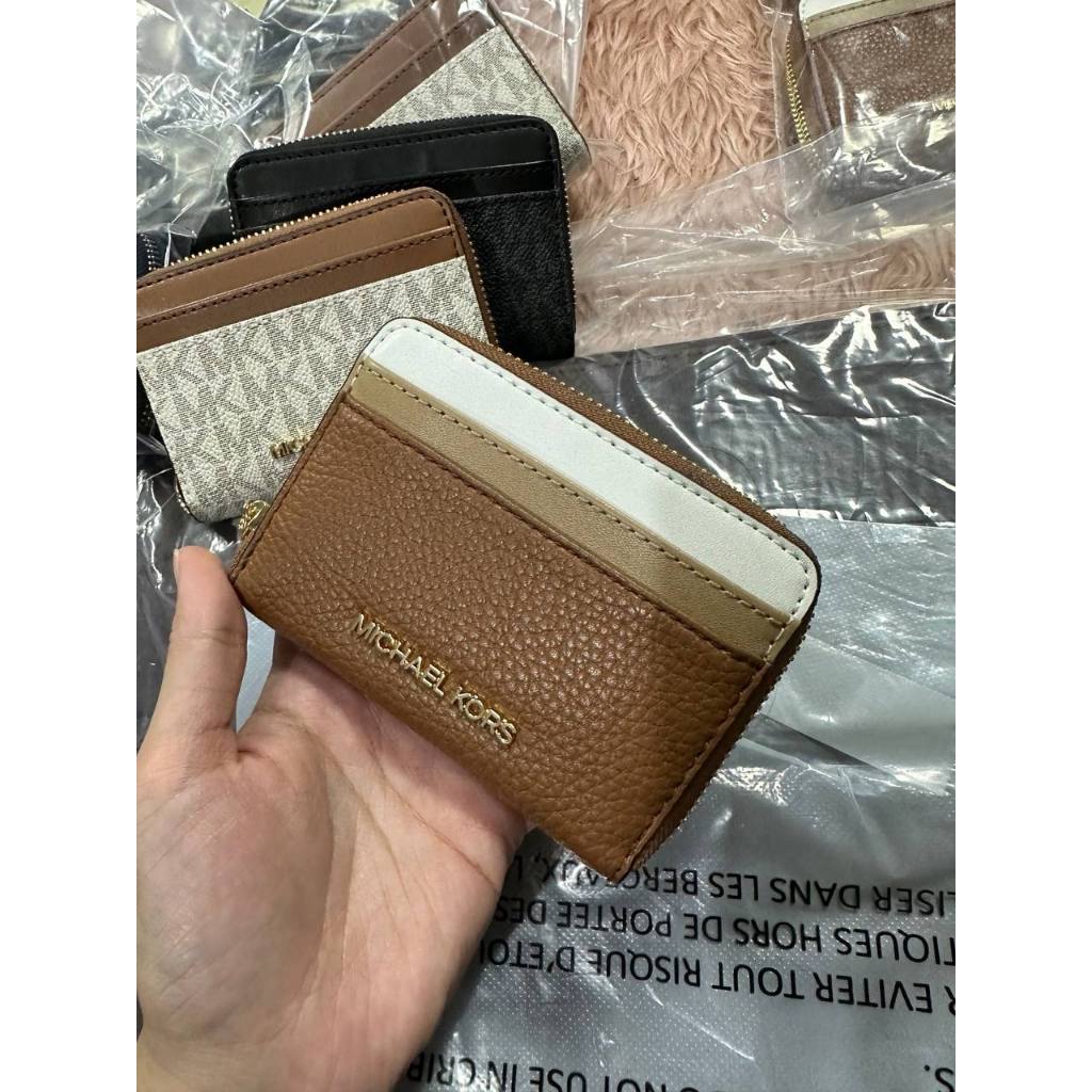 ORIG & IMPORTED MK Jet Set Travel Zip Around Card Case Small Coin Card Wallet
