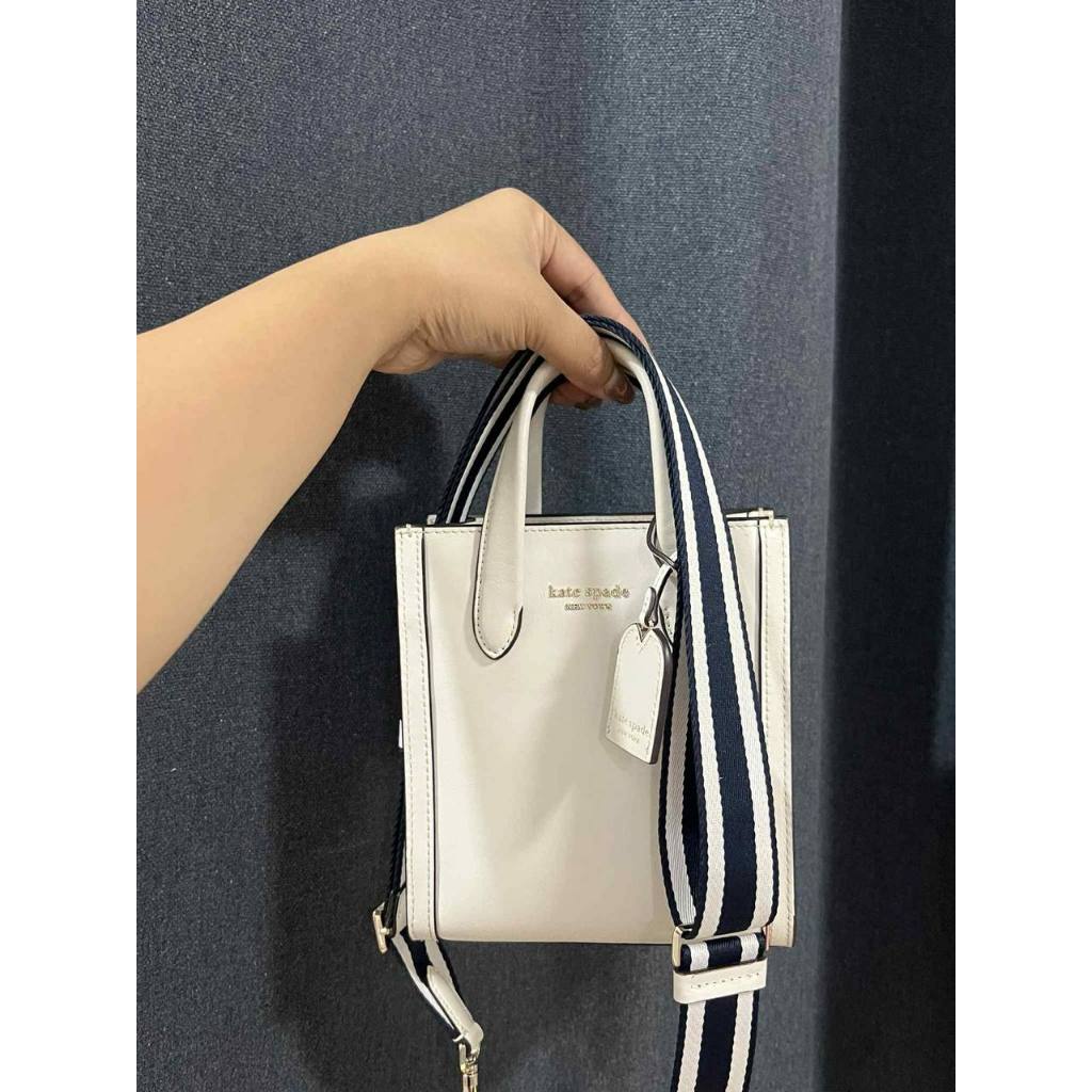 ORIG & IMPORTED Preloved KS Retail Manhattan Mini Tote Bag Optic White