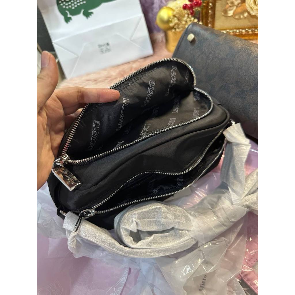 ORIG & IMPORTED LCT Unisex Nylon Camera Crossbody black bag