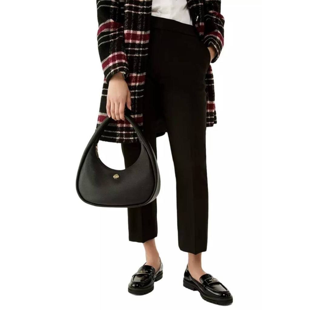 ORIG & IMPORTED KS Kayla Crescent Shoulder Bag Black