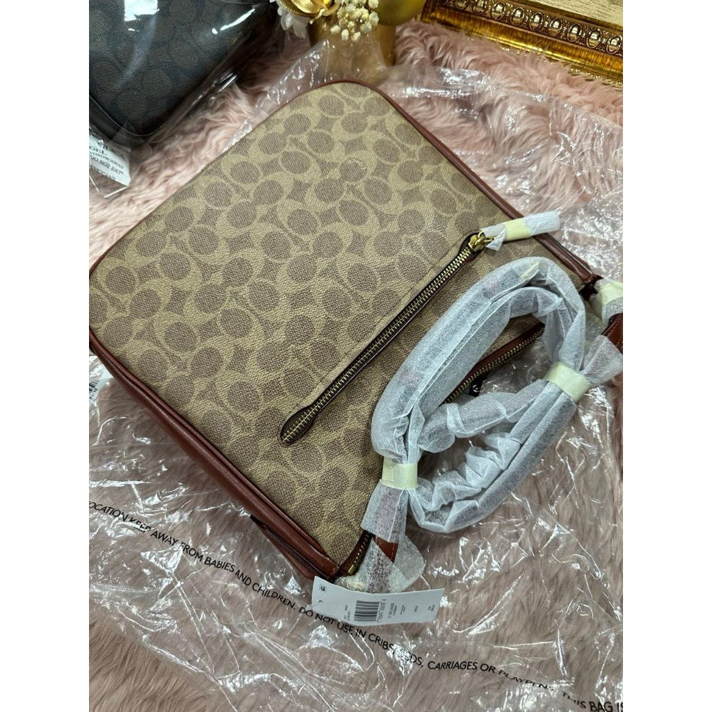 ORIG & IMPORTED CCH Retail Chaise Crossbody Bag In Signature Canvas Brown Tan