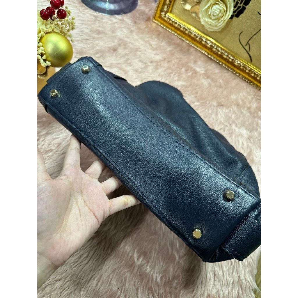 ORIG Preloved CCH Edie Large Hobo Shoulder Bag Navy Blue