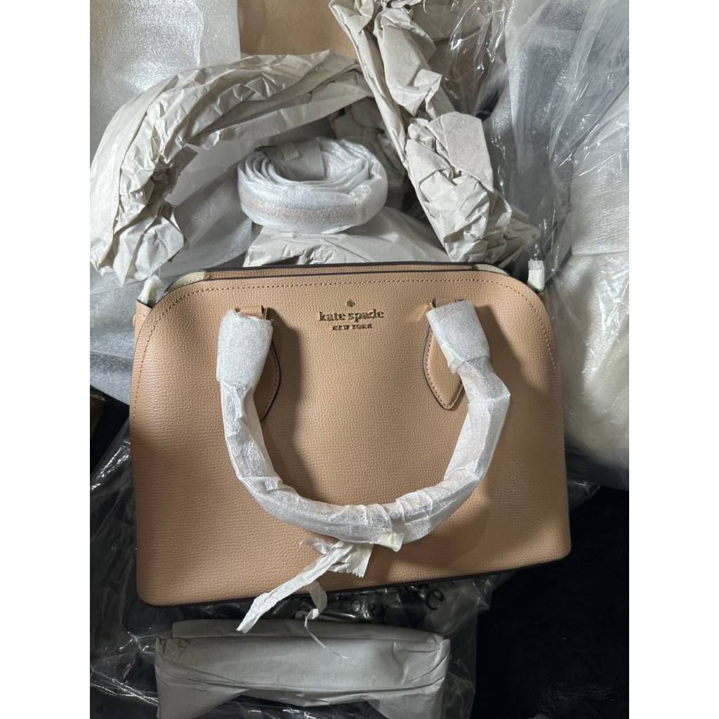 ORIG & IMPORTED KS Darcy Small Satchel Bag in Light Brown FAWN