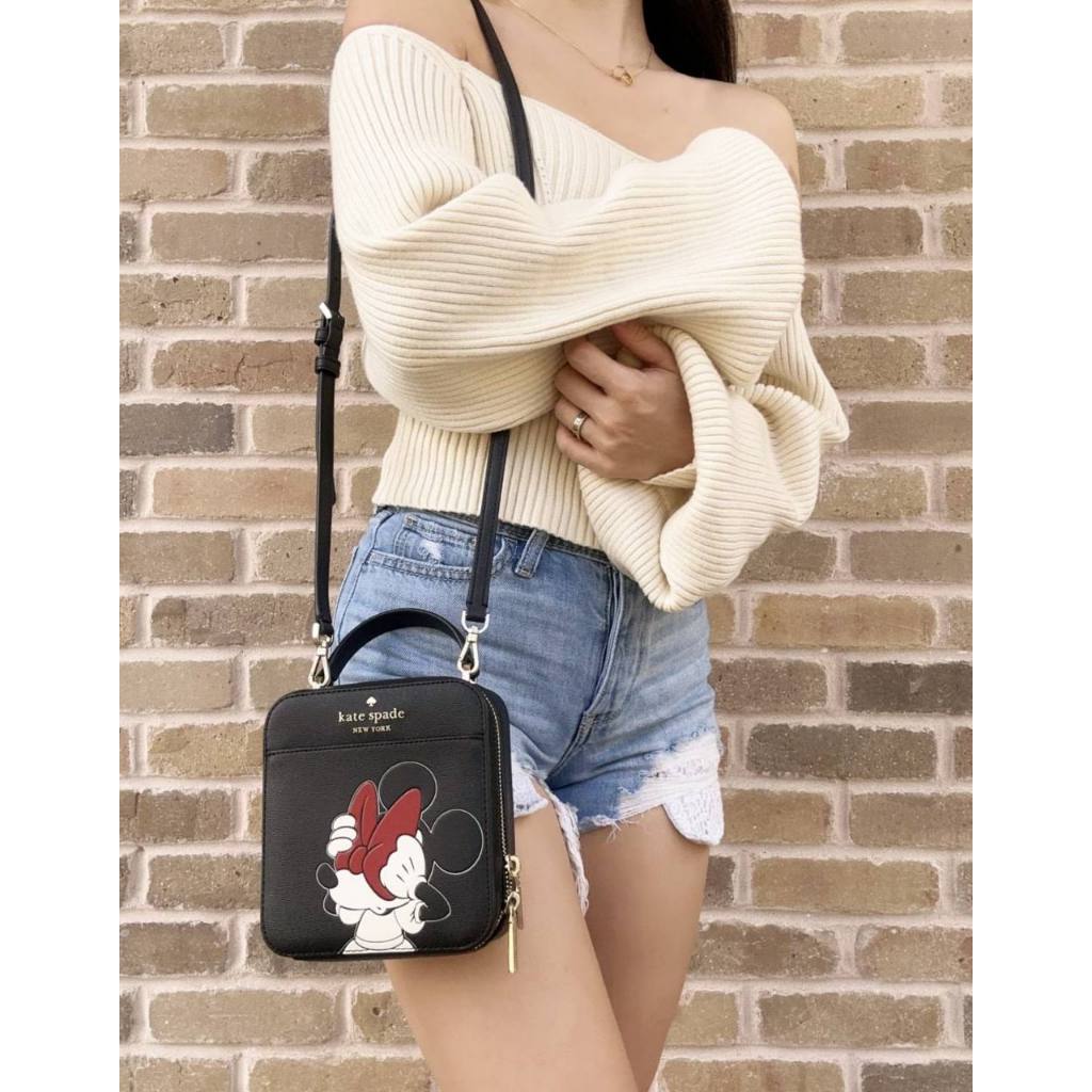 ORIG & IMPORTED KS Disney Minnie Mouse Daisy Vanity Crossbody Bag Black