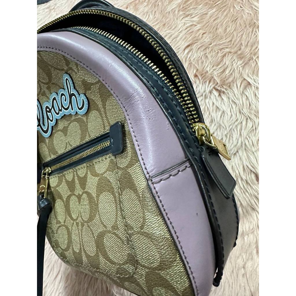 ORIG Preloved CCH Andi Mini Convertible Backpack Brown/Purple Bag