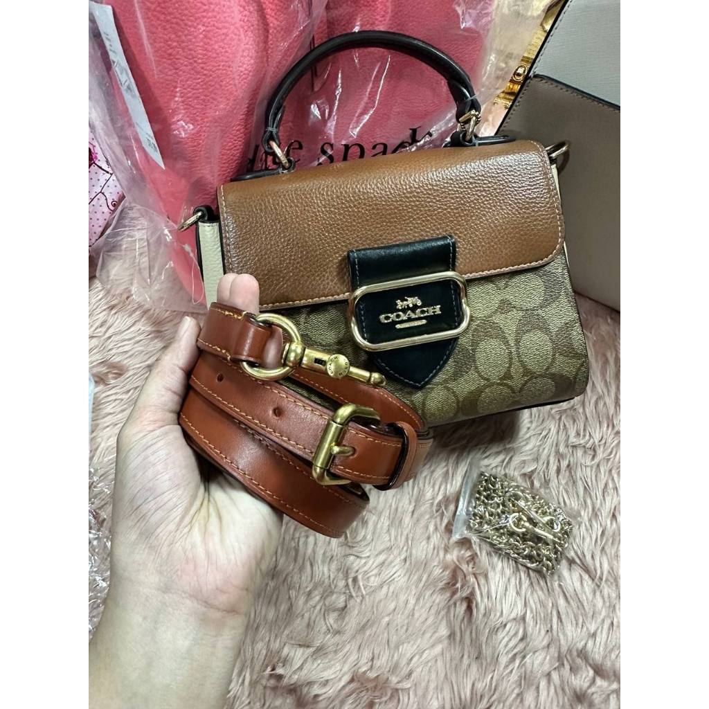 ORIG Preloved CCH Morgan Top Handle Satchel Bag Brown