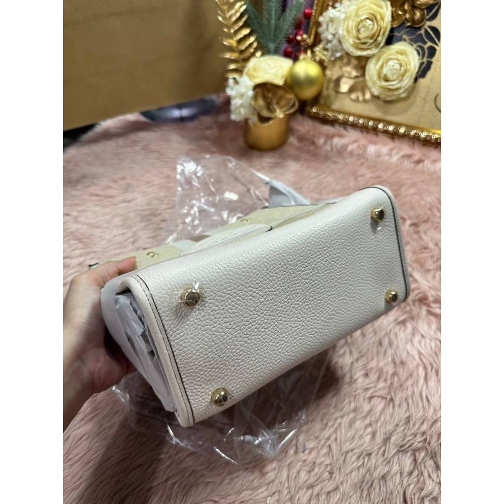 ORIG & IMPORTED CCH RARE Dempsey Tote Bag 22 White Jacquard Bag