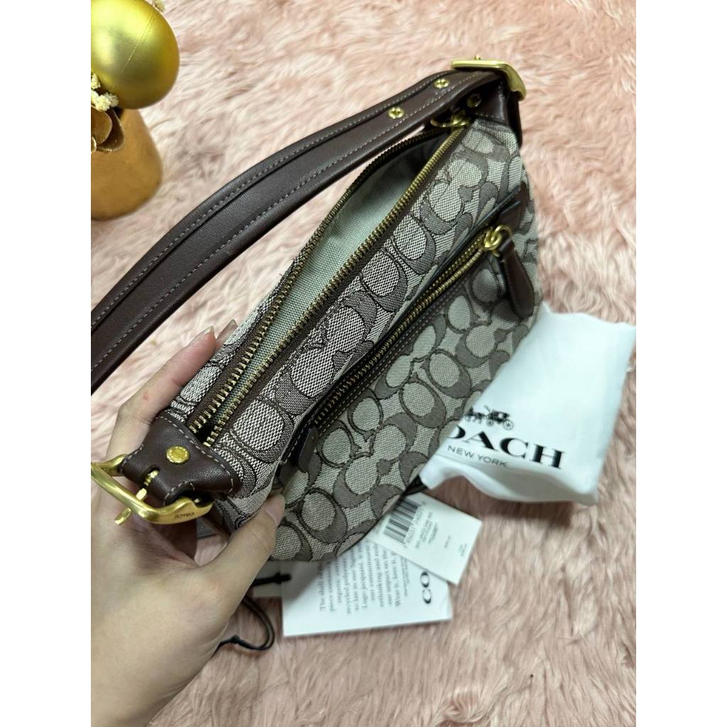 ORIG Preloved CCH RARE Retail Demi Bag In Signature Jacquard Brown Bag