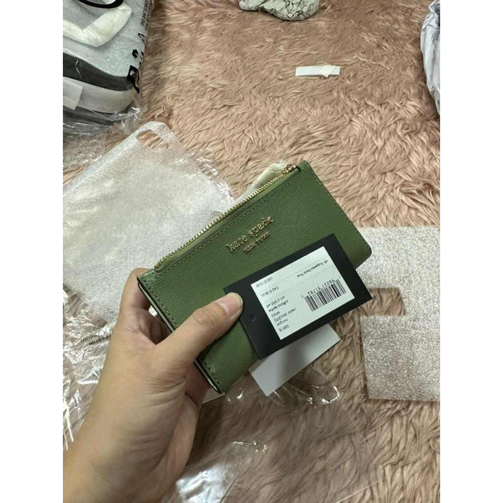 ORIG & IMPORTED KS Morgan Small Slim Bifold Wallet Green