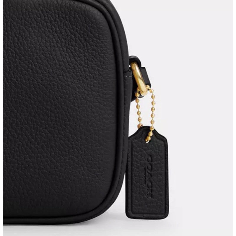 Orig Small Wallet Leather Gold Keychain / Bag Charms / Hangtag