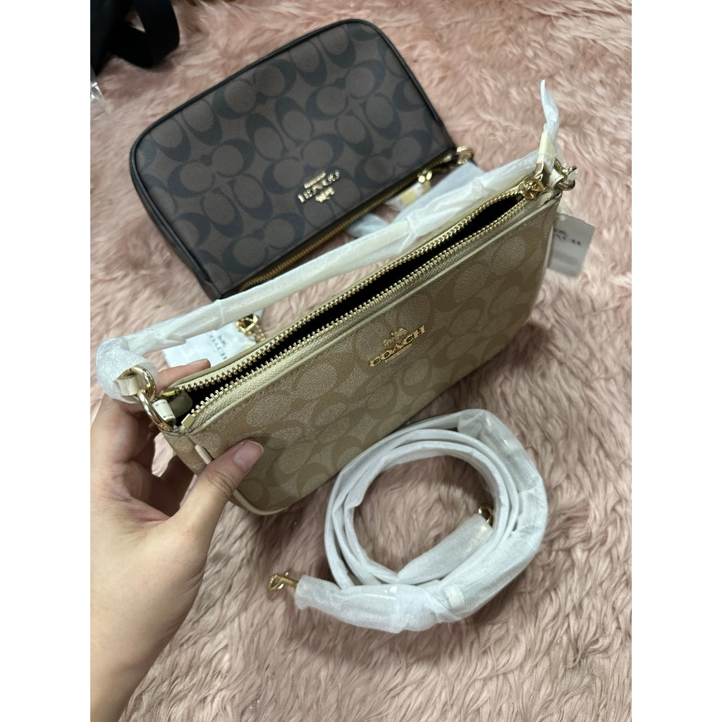 ORIG & IMPORTED CCH RARE Top Handle Nolita-Like Small Bag Light Khaki White