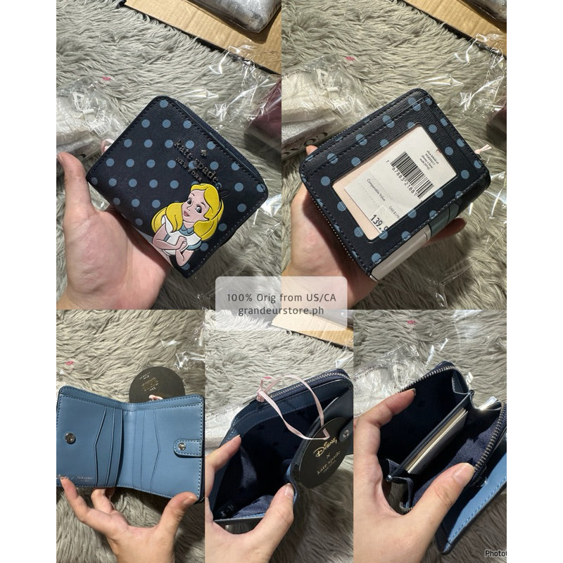 ORIG & IMPORTED KS Staci Small Zip Around Wallet in Black White Green