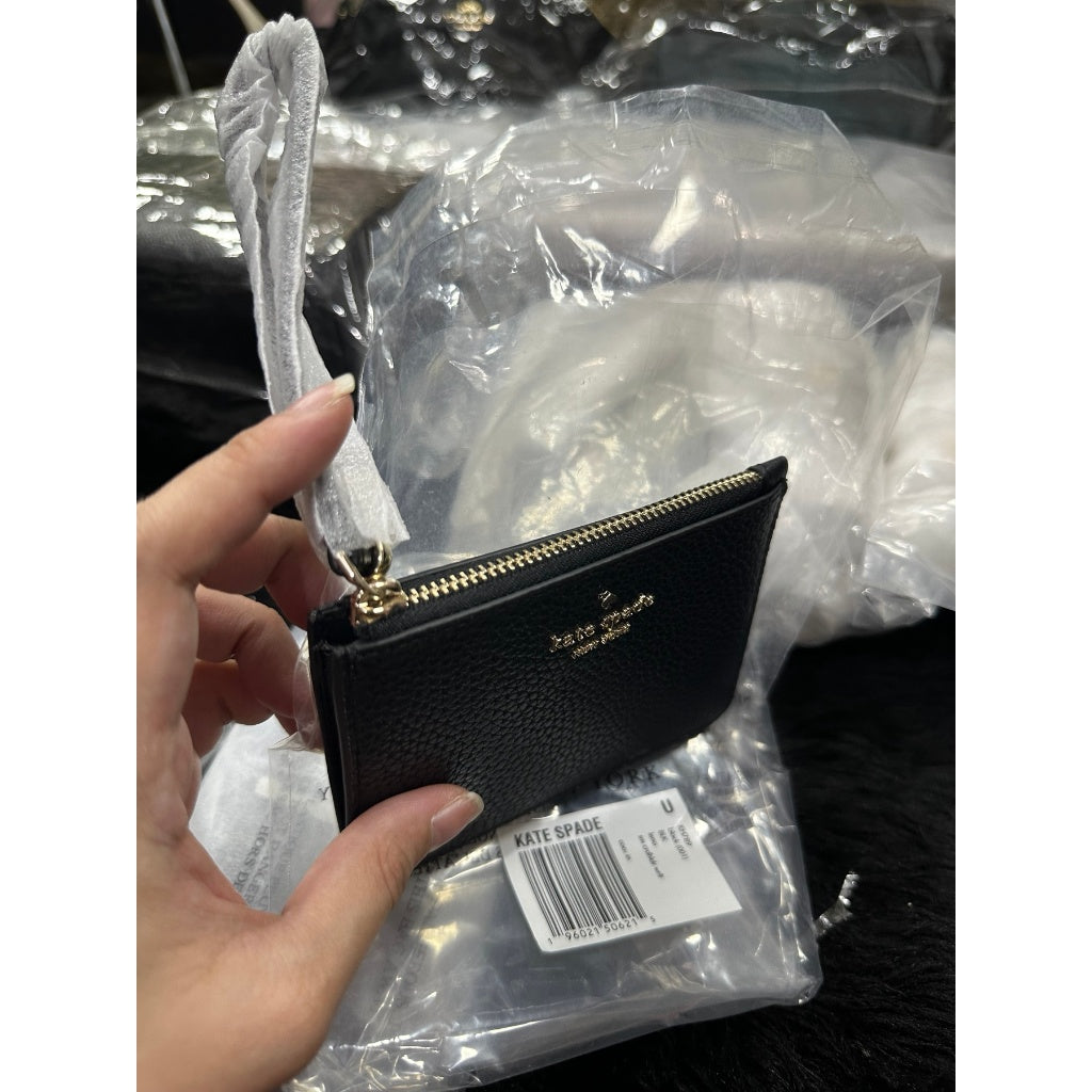 ORIG & IMPORTED KS Lena Small Card Holder Wristlet Wallet Black