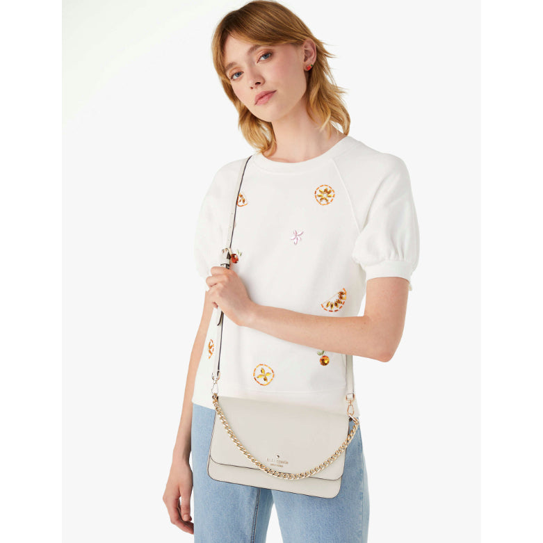 ORIG & IMPORTED KS Madison Flap Crossbody Bag in White/Black/Beige/Pink/Red