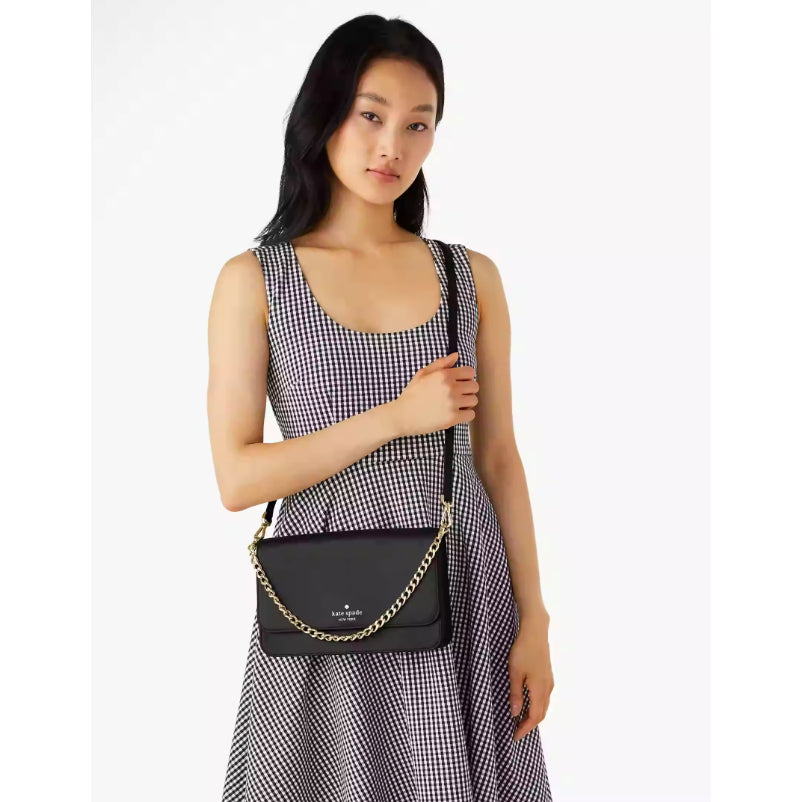 ORIG & IMPORTED KS Madison Flap Crossbody Bag in White/Black/Beige/Pink/Red