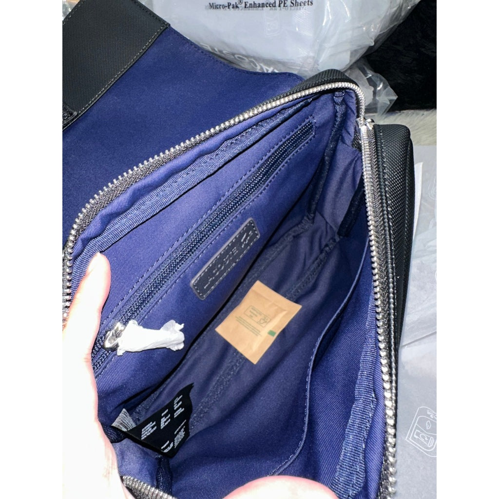 ORIG & IMPORTED LCT Men's Medium Messenger Crossbody Bag Black