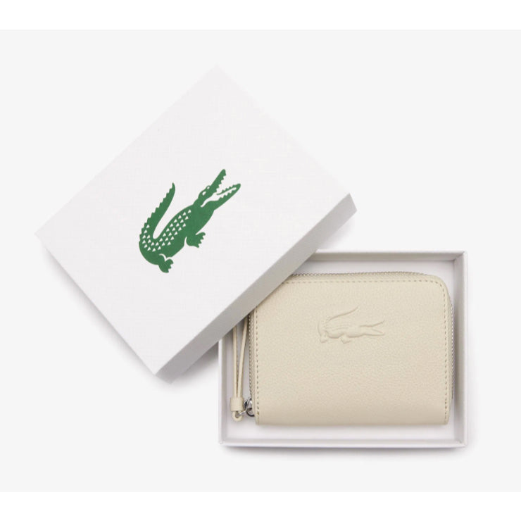 ORIG & IMPORTED LCT Women's Mini City Court Grain Leather Small Wallet Chalk White