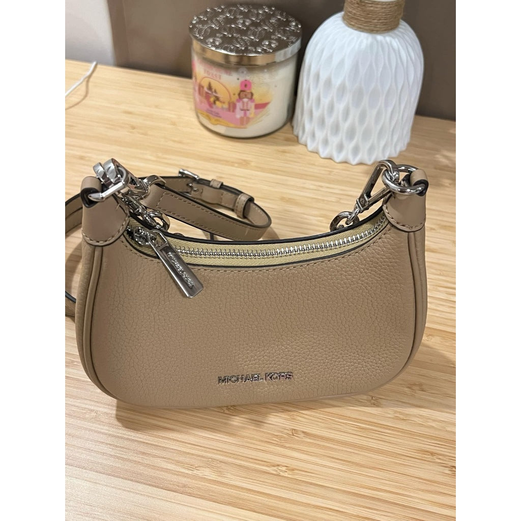 ORIG PRELOVED  MK Cora Mini Zip Pouchette Camel KiliKili Crossbody Bag Camel Brown