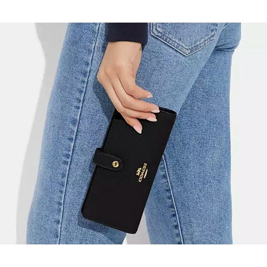 ORIG & IMPORTED CCH Slim Long Wallet Taupe/Black/White